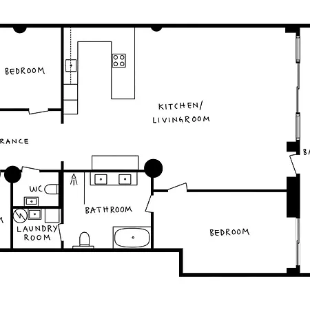 Apartmán High End 2br - Balcony - Harbour View