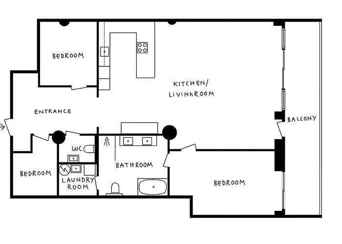 Apartment High End 2br - Balcony - Harbour View